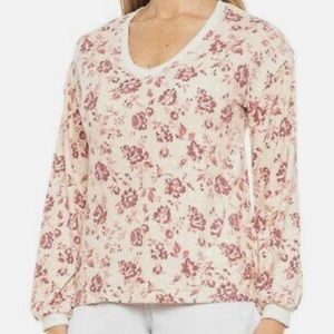 C&C California V Neck Brushed Knit Top